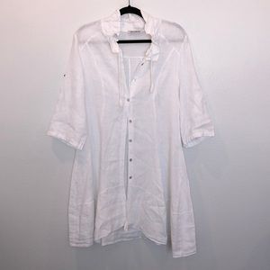 EUC white 100%Lin Blanc tunic